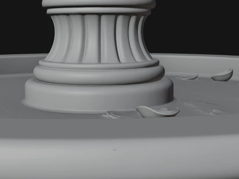 Rose Flower Garden Fountain Model Design 3 - 3D Print Model 3D Print Model