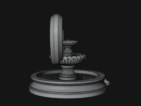 Rose Flower Garden Fountain Model Design 3 - 3D Print Model 3D Print Model