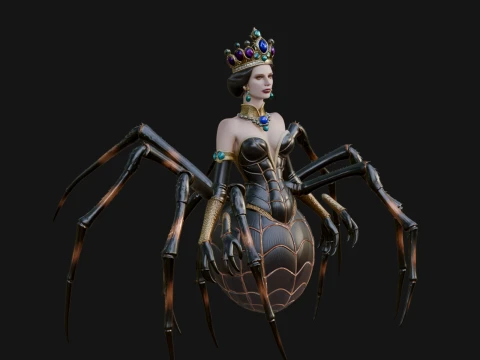 Spider Queen Statue Design 10 - 3D Print Model 3D Print Model