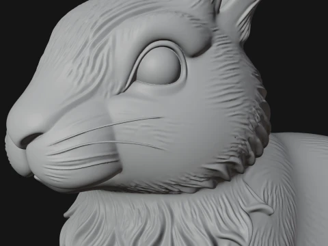 Rabbit Candle Holder Statue Design 4 - 3D Print Model 3D Print Model