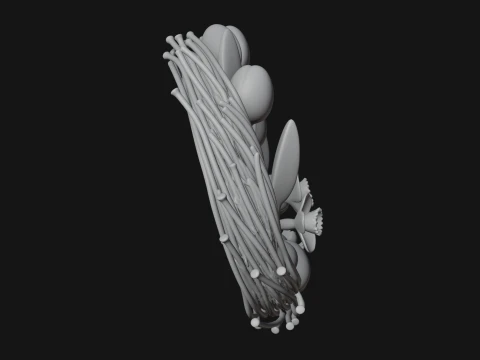 Spring Tulip Wreath Ornament Design 3 - 3D Print Model 3D Print Model