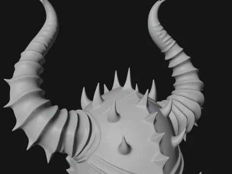 Dark Horned Knight Statue Design 11 - 3D Print Model 3D Print Model