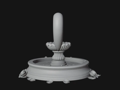 Rose Flower Garden Fountain Model Design 4 - 3D Print Model 3D Print Model