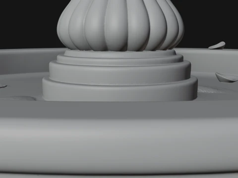 Rose Flower Garden Fountain Model Design 4 - 3D Print Model 3D Print Model