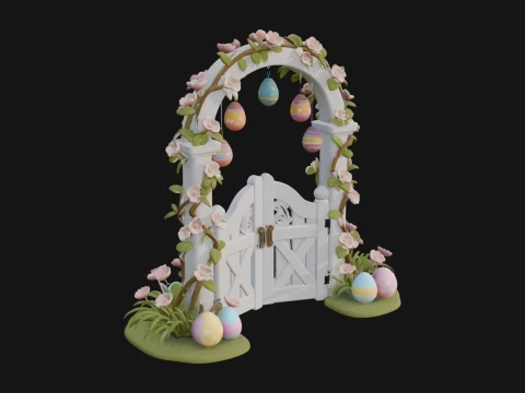 Easter Blossom Garden Gate Design 4 - 3D Print Model 3D Print Model