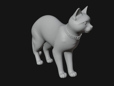 Black Cat Statue Design 4 - 3D Print Model 3D Print Model