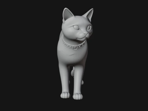 Black Cat Statue Design 4 - 3D Print Model 3D Print Model