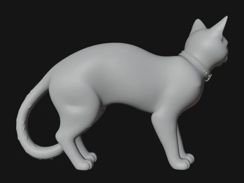 Black Cat Statue Design 4 - 3D Print Model 3D Print Model