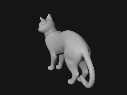 Black Cat Statue Design 4 - 3D Print Model 3D Print Model