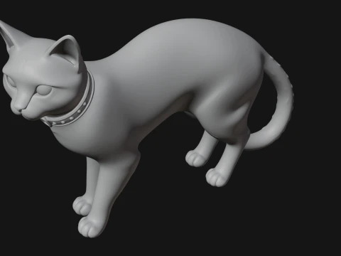Black Cat Statue Design 4 - 3D Print Model 3D Print Model