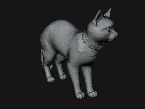 Black Cat Statue Design 4 - 3D Print Model 3D Print Model