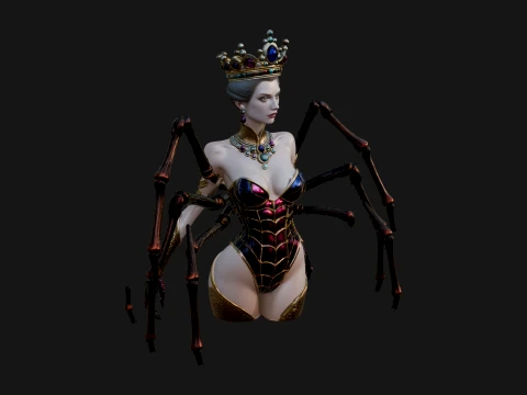 Spider Queen Statue Design 12 - 3D Print Model 3D Druckmodell