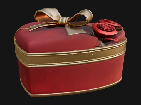 Heart Shaped Gift Box Ornament Design 1 - 3D Print Model Modèles 3D en vedette