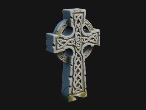 Celtic Cross Statue Design 5 - 3D Print Model Model do druku 3D