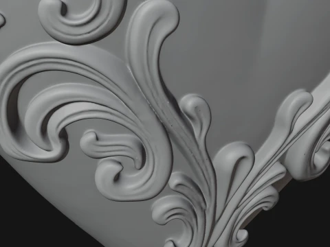 Crowned Filigree Heart Ornament Design 5 - 3D Print Model 3D Print Model