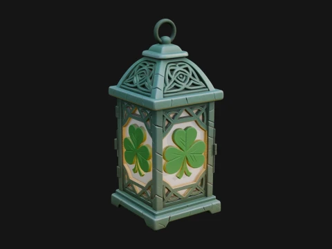 Celtic Shamrock Lantern Model Design 2 - 3D Print Model 3D Print Model