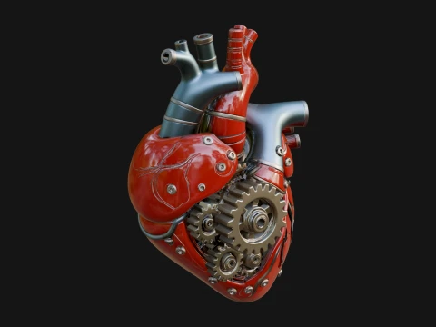 Steampunk Mechanical Heart Statue Design 15 - 3D Print Model 3D Print Model
