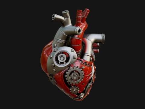 Steampunk Mechanical Heart Statue Design 16 - 3D Print Model 3D Print Model