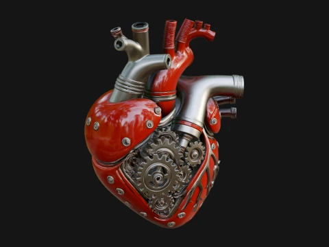 Steampunk Mechanical Heart Statue Design 17 - 3D Print Model 3D Print Model