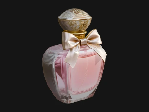 Rose Flower Scent Bottle Ornament Design 3 - 3D Print Model 3D Print Model