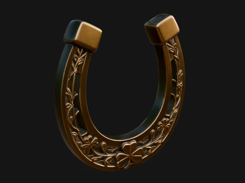 Celtic Lucky Horseshoe Plaque Design 6 - 3D Print Model Model do druku 3D