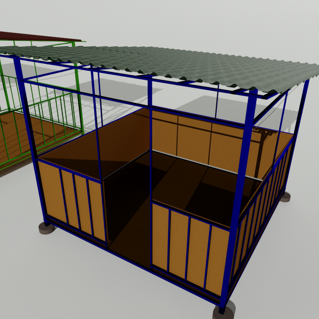 Pavilion 3D Model .c4d .max .obj .3ds .fbx .stl .blend 