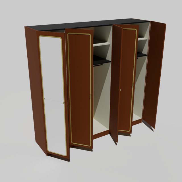 Wardrobe 3D Модель .c4d .max .obj .3ds .fbx .stl .blend 
