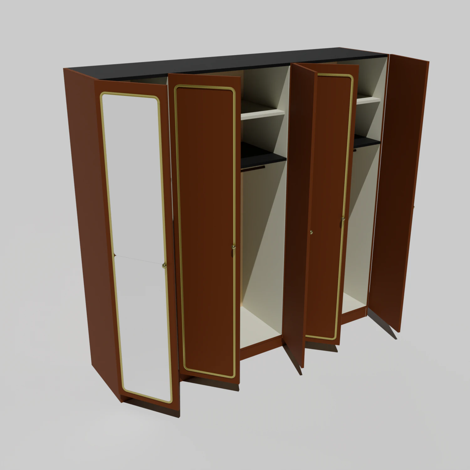 Wardrobe 3D Model .c4d .max .obj .3ds .fbx .stl .blend 