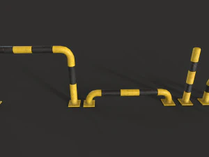 보호 장벽 로우 폴리 3D 모델