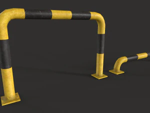 Protection Barrier Low-poly 3D Model