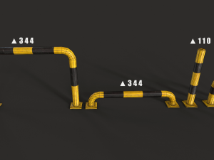 Protection Barrier Low-poly 3Dモデル