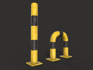 Protection Barrier Low-poly 3Dモデル