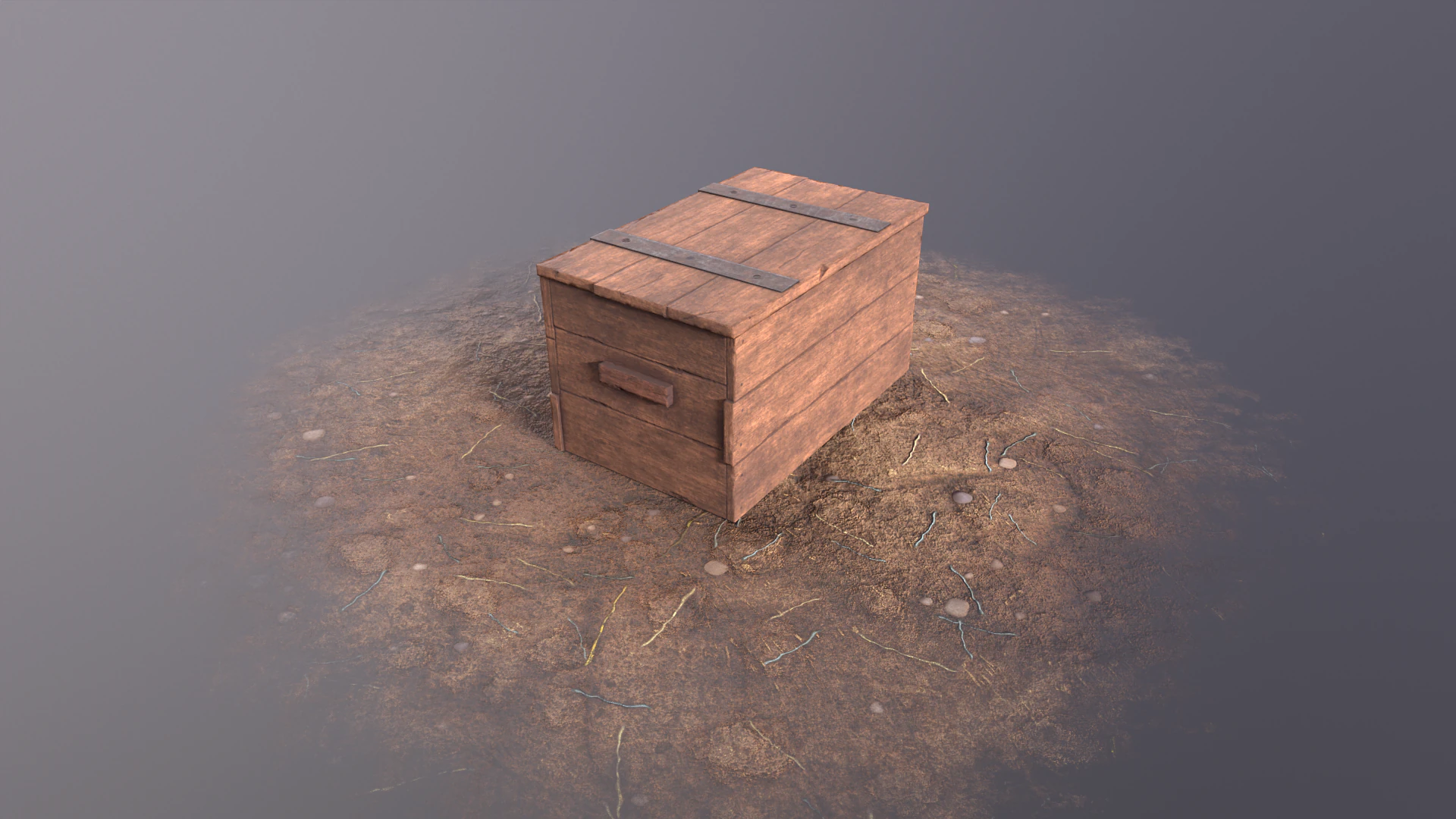 Wooden Chest Crate Low poly 3D Game Ready Low-poly Low-poly 3D Model .c4d .max .obj .3ds .fbx .stl .blend 