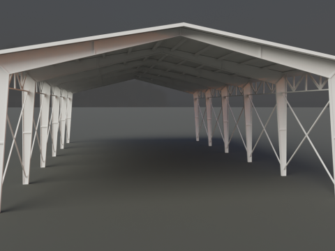 Hangar Free low-poly Modelo 3D