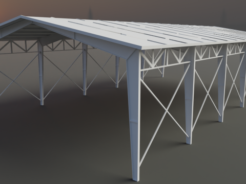 Hangar Free low-poly 3D Model