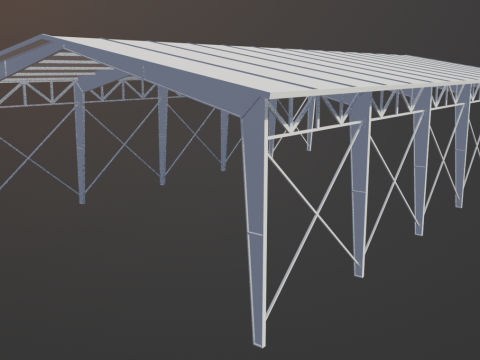 Hangar Free low-poly 3D Model