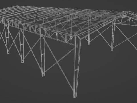 Hangar Free low-poly 3D Model