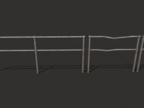 Fence Metal set 3Dモデル