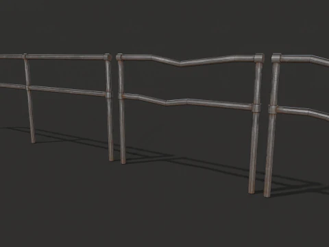 Fence Metal set 3D Model