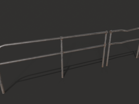 Fence Metal set 3Dモデル