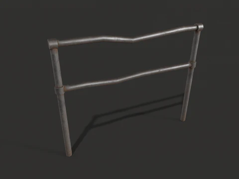 Fence Metal set 3D Model