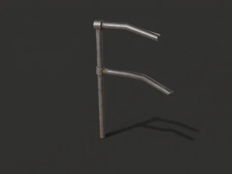 Fence Metal set 3D Model