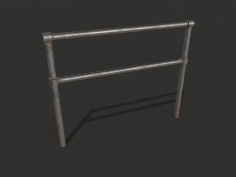 Fence Metal set 3D Model