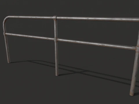 Fence Metal set 3D Model