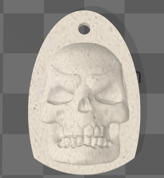 Key Chain - Skull 3D Print Model .c4d .max .obj .3ds .fbx .stl .blend