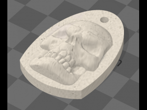 Key Chain - Skull 3D Print Model