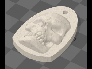 Key Chain - Skull 3D Print Model