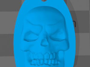 Key Chain - Skull 3D Print Model