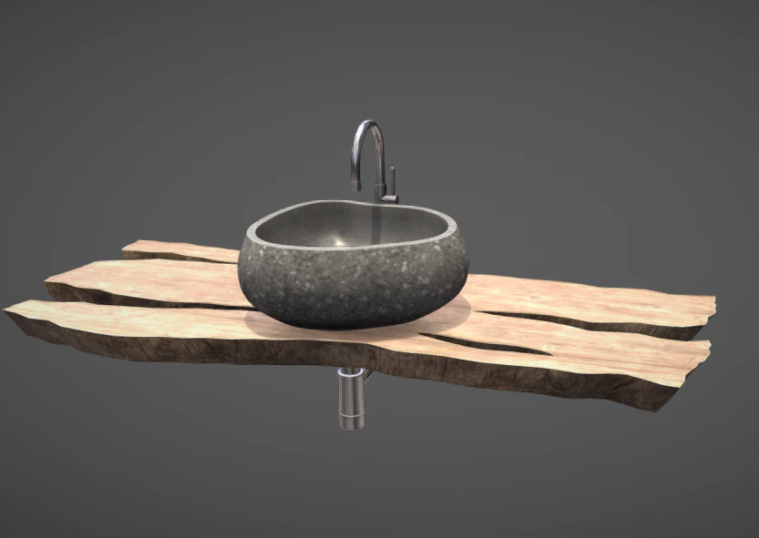 Washpeshal Home 3D Model .c4d .max .obj .3ds .fbx .stl .blend 