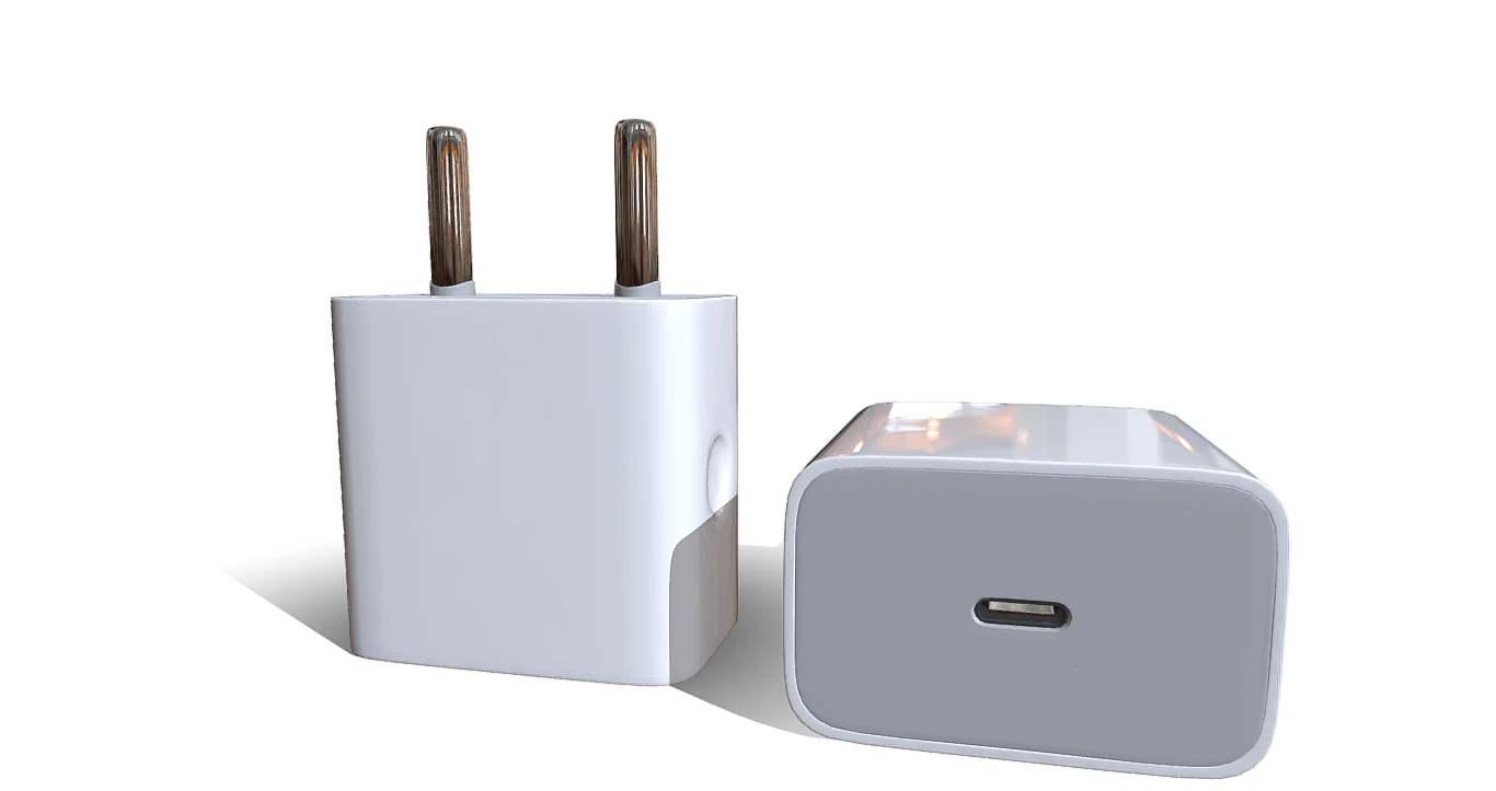 Apple Adapter 3D Model .c4d .max .obj .3ds .fbx .stl .blend 
